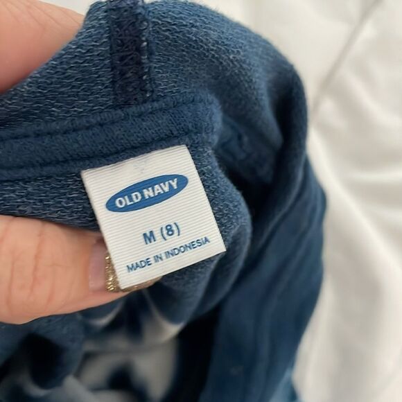 Old Navy Tie Dye Navy hoodie size 8 - Picture 3 of 4